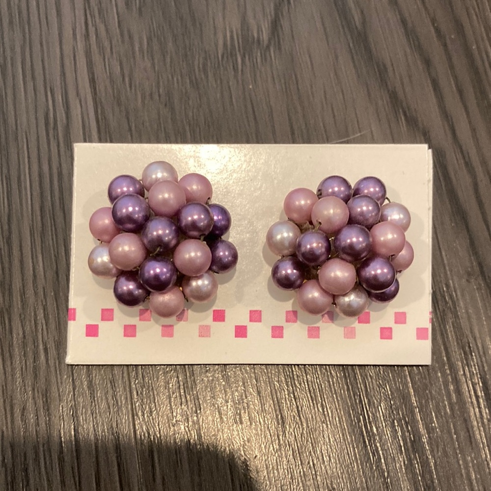 Vintage purple earrings.